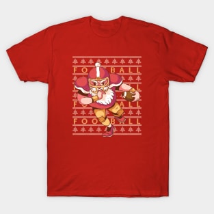 Santa Football Ugly Christmas Sweater T-Shirt